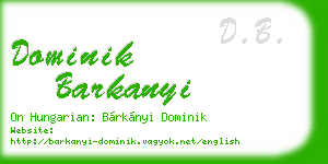 dominik barkanyi business card