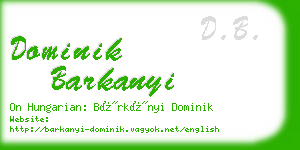 dominik barkanyi business card